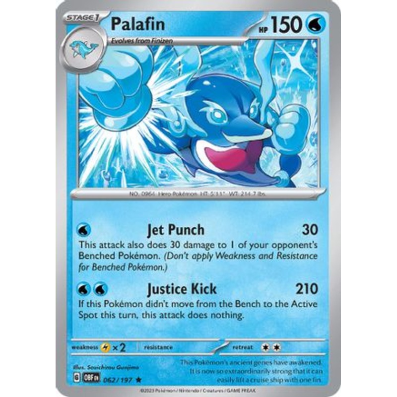 Palafin 062/197  - Reverse Holofoil SV03 Obsidian Flames - Rare