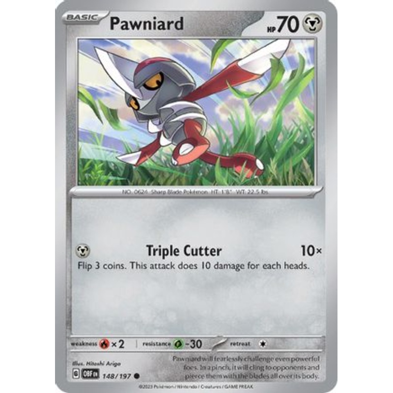 Pawniard 148/197  - Reverse Holofoil SV03 Obsidian Flames - Common