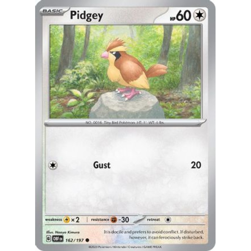 Pidgey 162/197  SV03 Obsidian Flames - Common