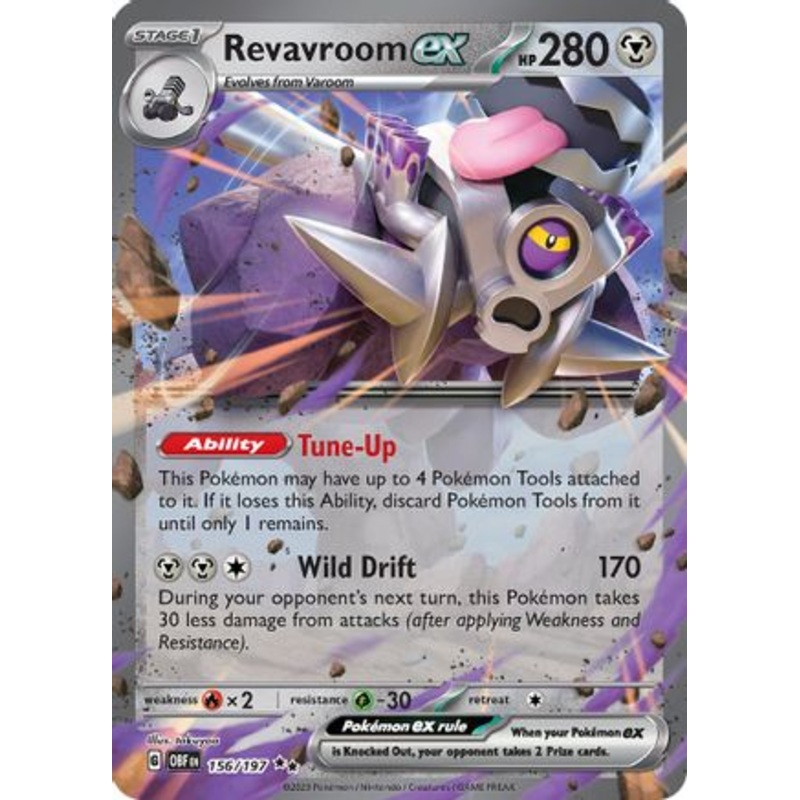 Revavroom ex 156/197  - Holofoil SV03 Obsidian Flames - Double Rare
