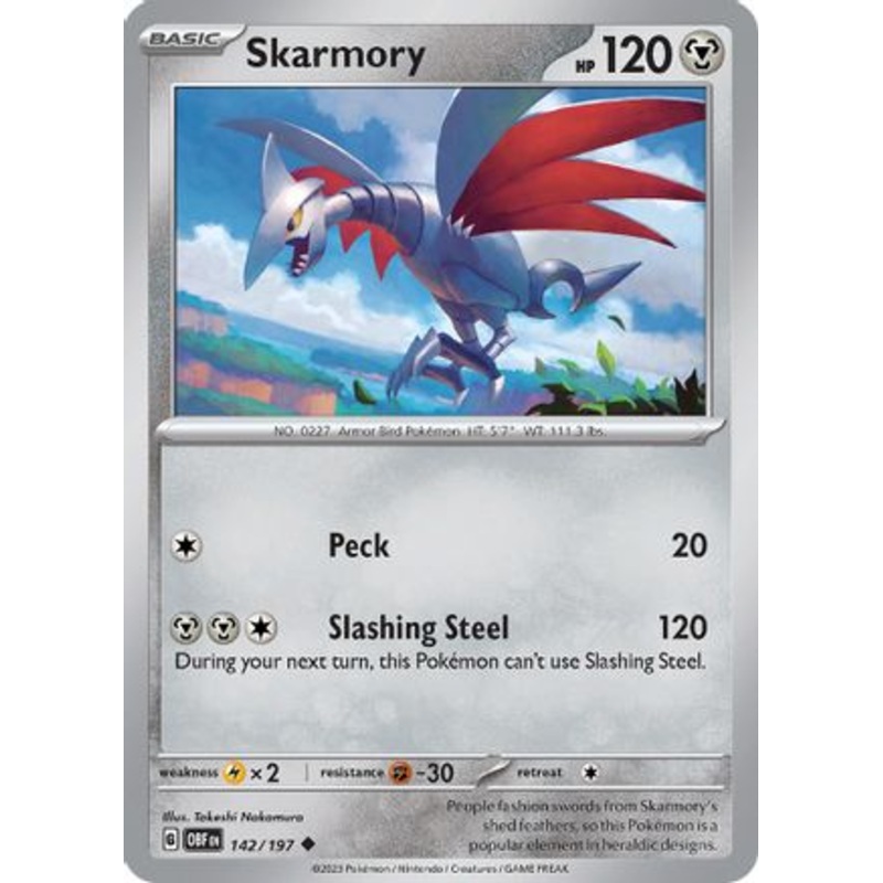 Skarmory 142/197  SV03 Obsidian Flames - Uncommon