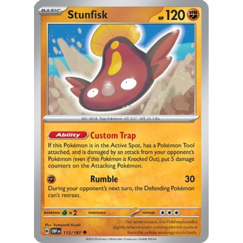 Stunfisk 112/197  SV03 Obsidian Flames - Uncommon