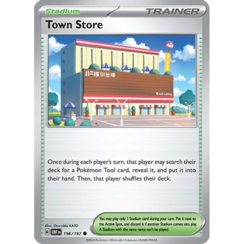 Town Store 196/197  - Reverse Holofoil SV03 Obsidian Flames - Common