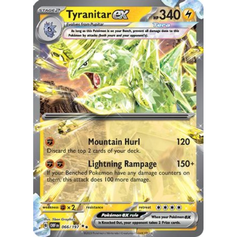 Tyranitar ex 066/197  - Holofoil SV03 Obsidian Flames - Double Rare