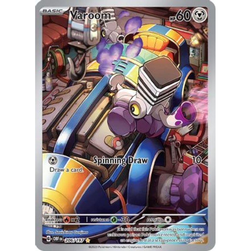 Varoom 206/197  - Holofoil SV03 Obsidian Flames - Illustration Rare