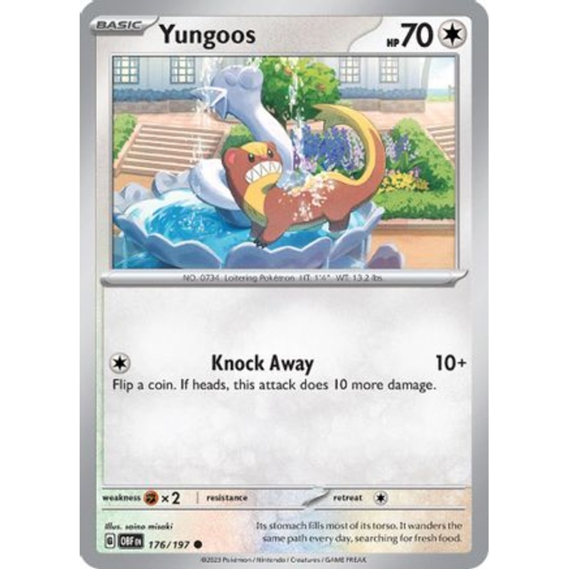 Yungoos 176/197  - Reverse Holofoil SV03 Obsidian Flames - Common