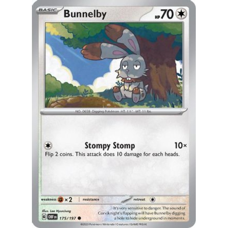 Bunnelby 175/197  SV03 Obsidian Flames - Common
