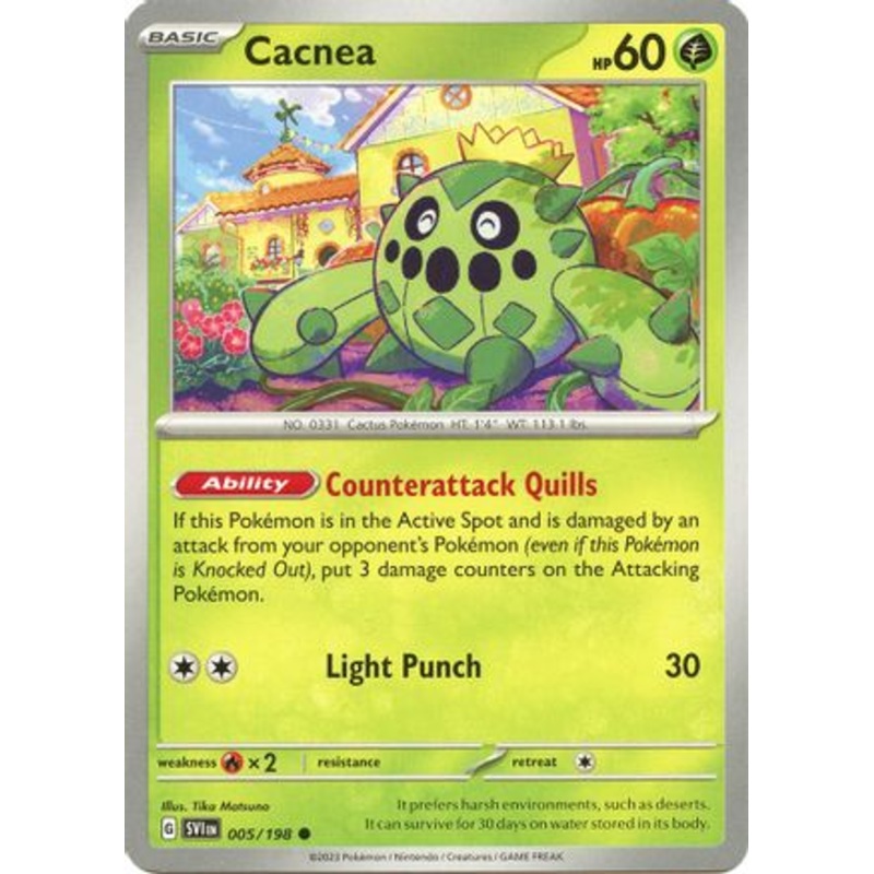 Cacnea 005/198  - Reverse Holofoil SV01 Scarlet & Violet Base Set - Common