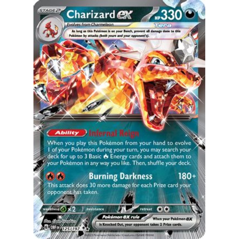 Charizard ex 125/197  - Holofoil SV03 Obsidian Flames - Double Rare