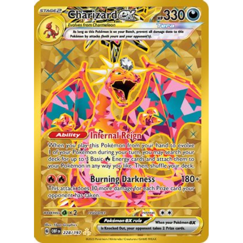 Charizard ex 228/197  - Holofoil SV03 Obsidian Flames - Hyper Rare