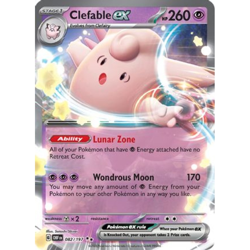 Clefable ex 082/197  - Holofoil SV03 Obsidian Flames - Double Rare