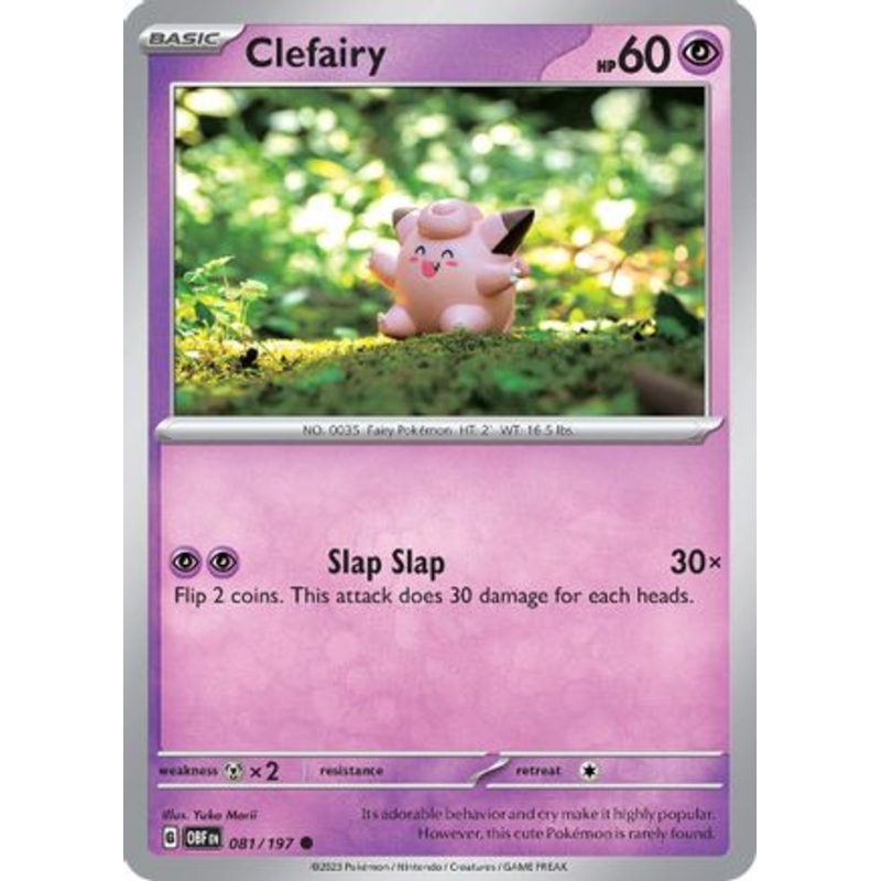 Clefairy 081/197  - Reverse Holofoil SV03 Obsidian Flames - Common