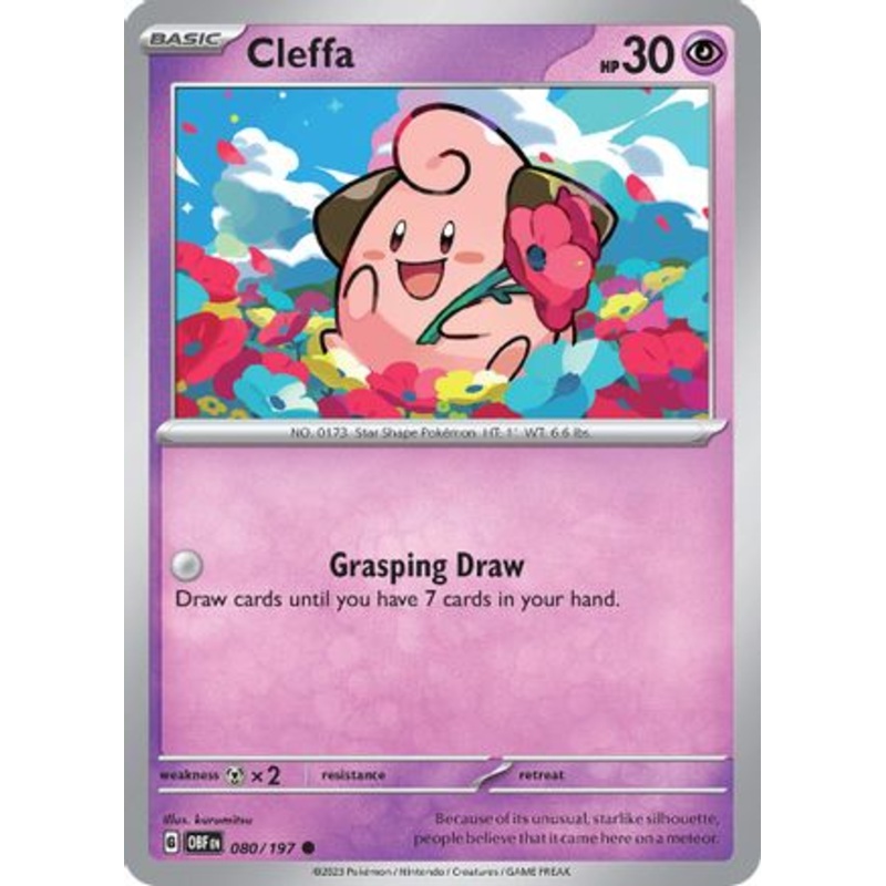 Cleffa 080/197  - Reverse Holofoil SV03 Obsidian Flames - Common