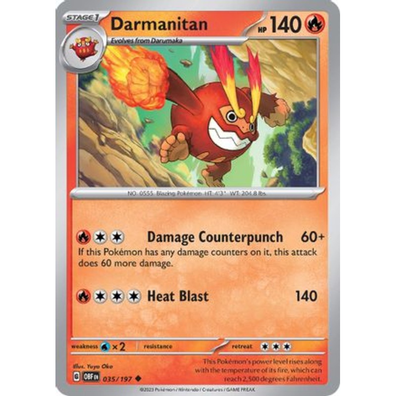 Darmanitan 035/197  SV03 Obsidian Flames - Uncommon