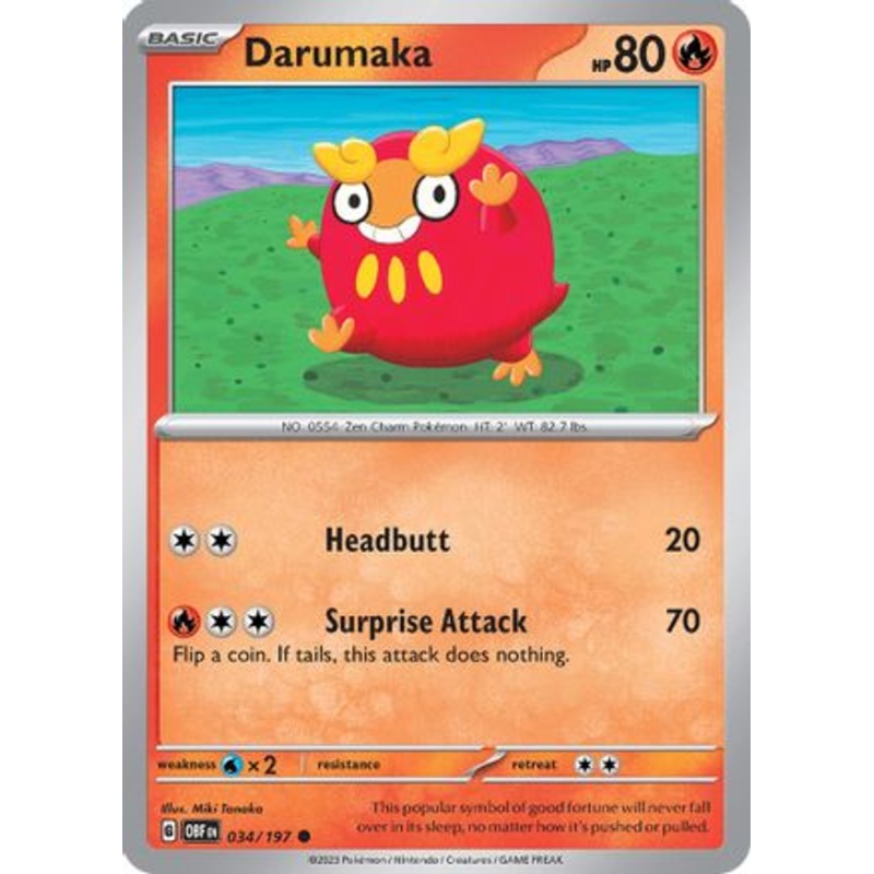 Darumaka 034/197  SV03 Obsidian Flames - Common