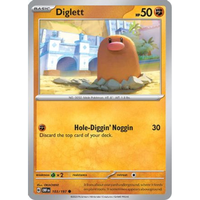 Diglett 103/197  SV03 Obsidian Flames - Common