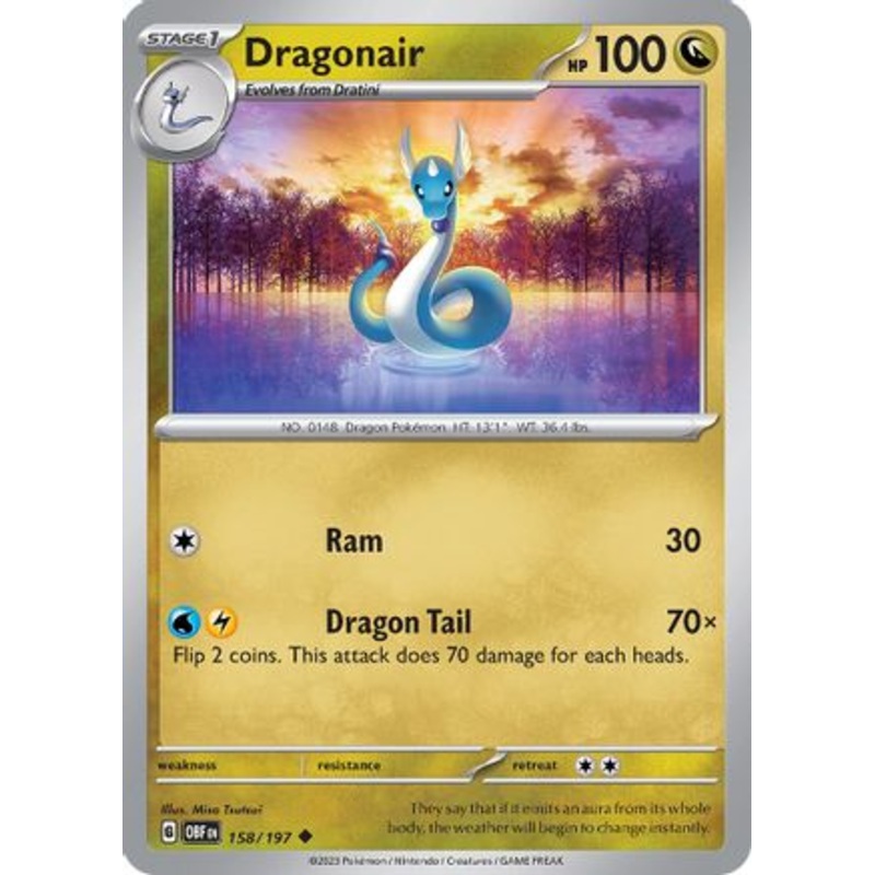 Dragonair 158/197  - Reverse Holofoil SV03 Obsidian Flames - Uncommon