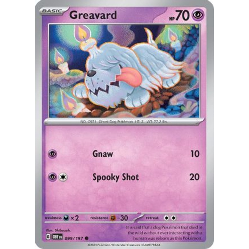 Greavard 099/197  SV03 Obsidian Flames - Common