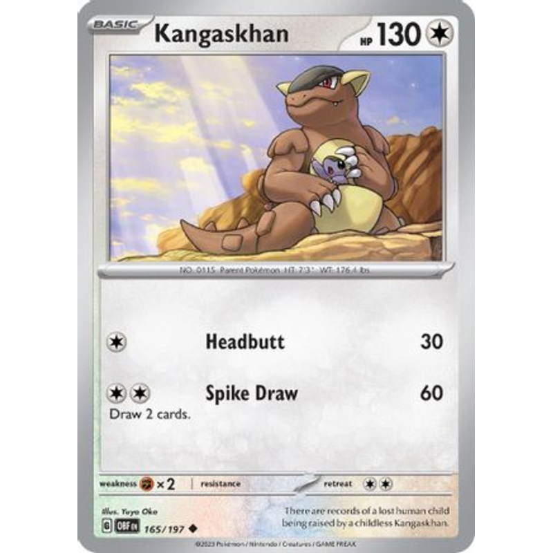 Kangaskhan 165/197  SV03 Obsidian Flames - Uncommon