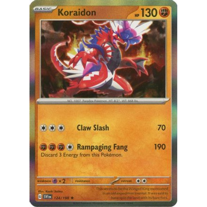 Koraidon 124/198  - Reverse Holofoil SV01 Scarlet & Violet Base Set - Rare