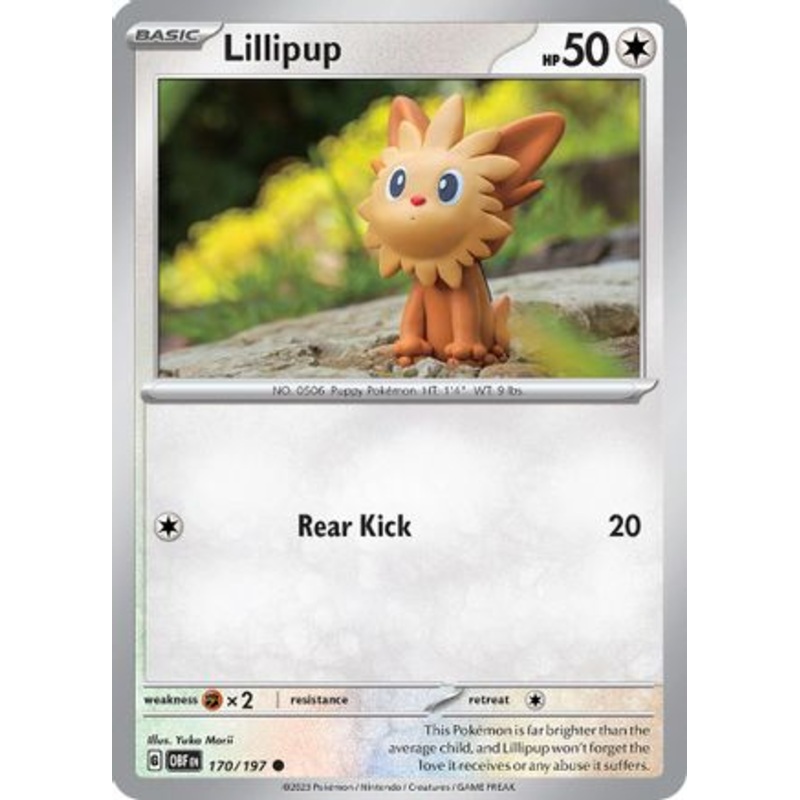 Lillipup 170/197  - Reverse Holofoil SV03 Obsidian Flames - Common