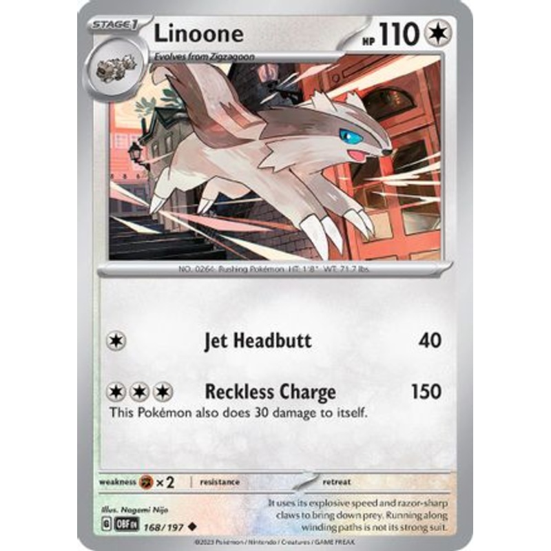 Linoone 168/197  SV03 Obsidian Flames - Uncommon