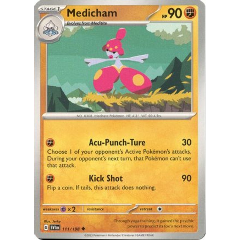 Medicham 111/198  - Reverse Holofoil SV01 Scarlet & Violet Base Set - Uncommon