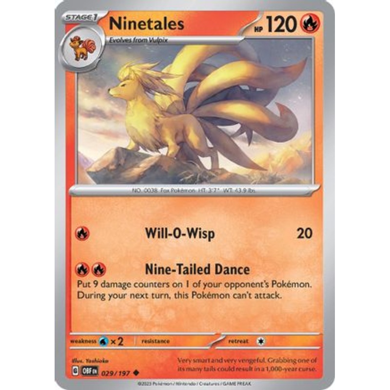 Ninetales 029/197  SV03 Obsidian Flames - Uncommon