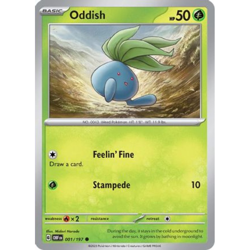 Oddish 001/197  SV03 Obsidian Flames - Common