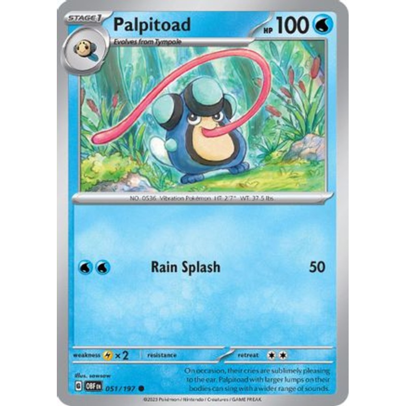 Palpitoad 051/197  SV03 Obsidian Flames - Common