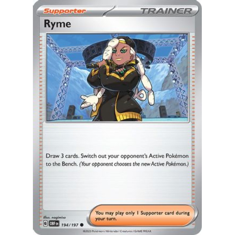 Ryme 194/197  - Reverse Holofoil SV03 Obsidian Flames - Common
