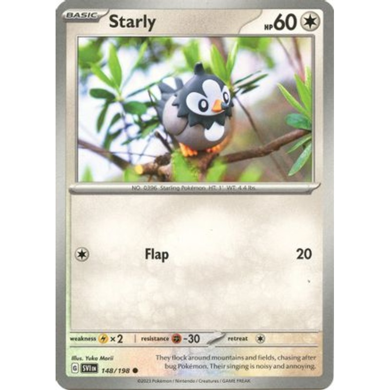 Starly 148/198  - Reverse Holofoil SV01 Scarlet & Violet Base Set - Common
