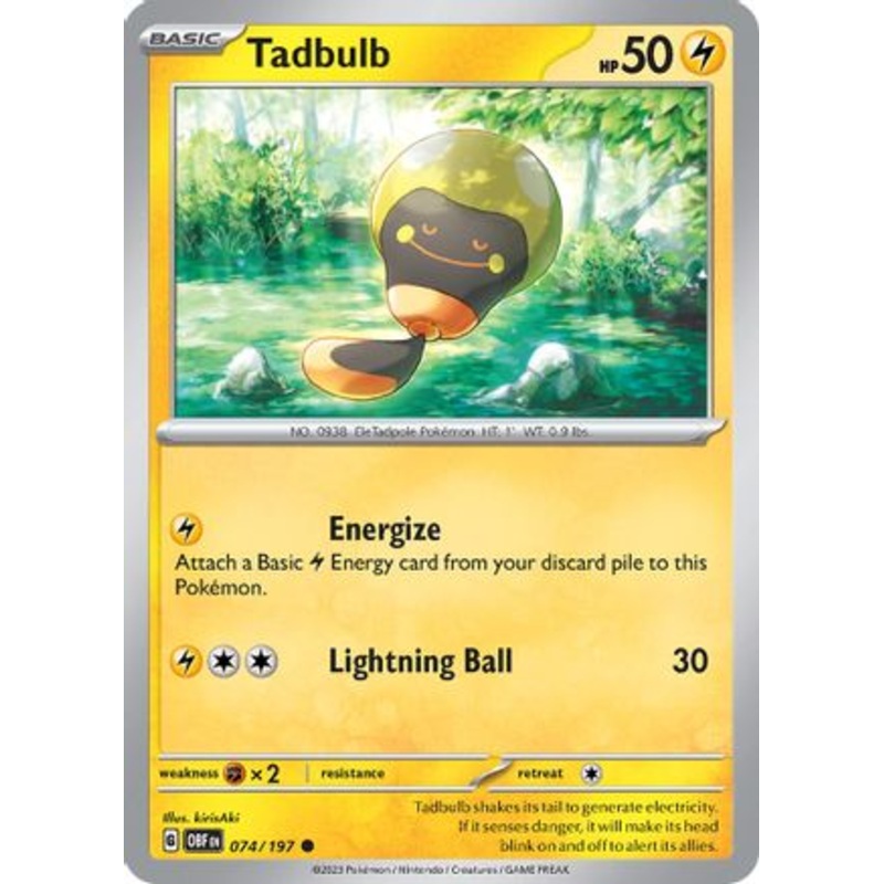 Tadbulb 074/197 074/197  SV03 Obsidian Flames - Common