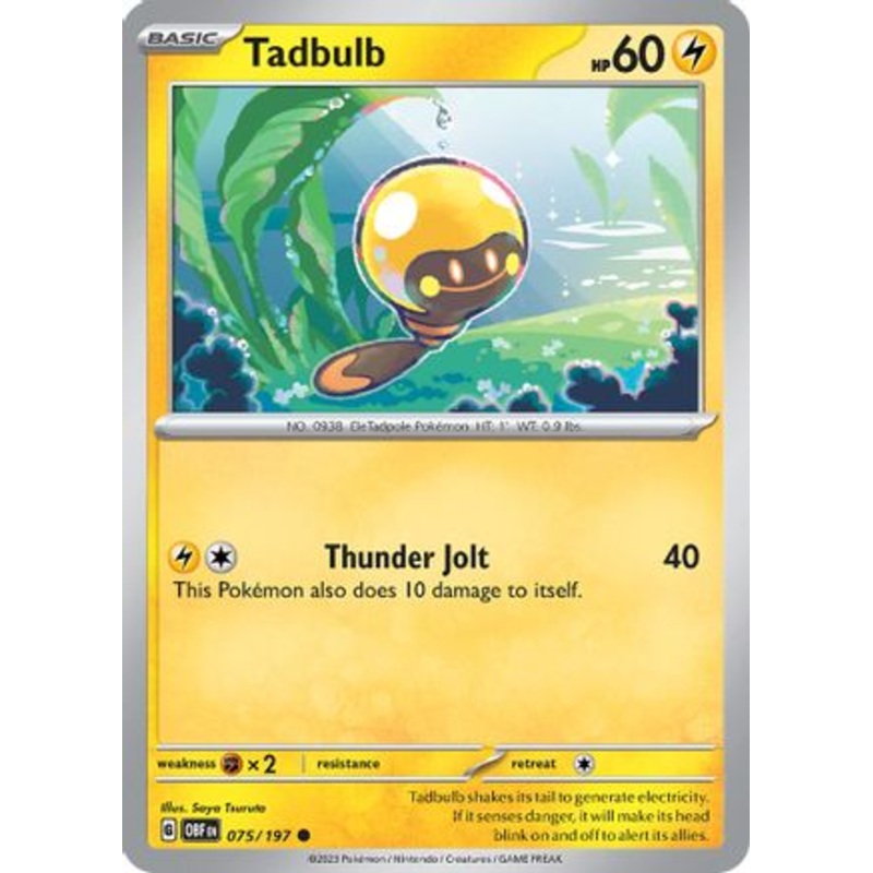 Tadbulb 075/197 075/197  - Reverse Holofoil SV03 Obsidian Flames - Common