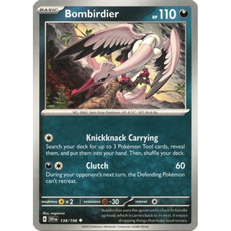 Bombirdier 138/198  - Reverse Holofoil SV01 Scarlet & Violet Base Set - Uncommon