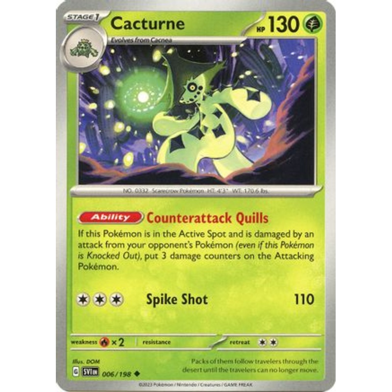 Cacturne 006/198  SV01 Scarlet & Violet Base Set - Uncommon