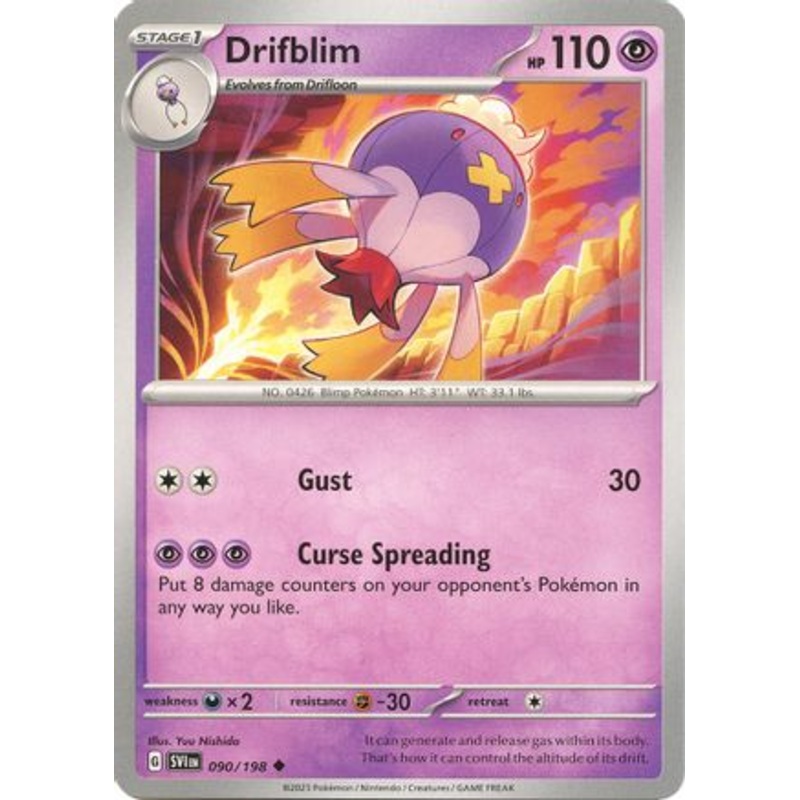 Drifblim 090/198  - Reverse Holofoil SV01 Scarlet & Violet Base Set - Uncommon