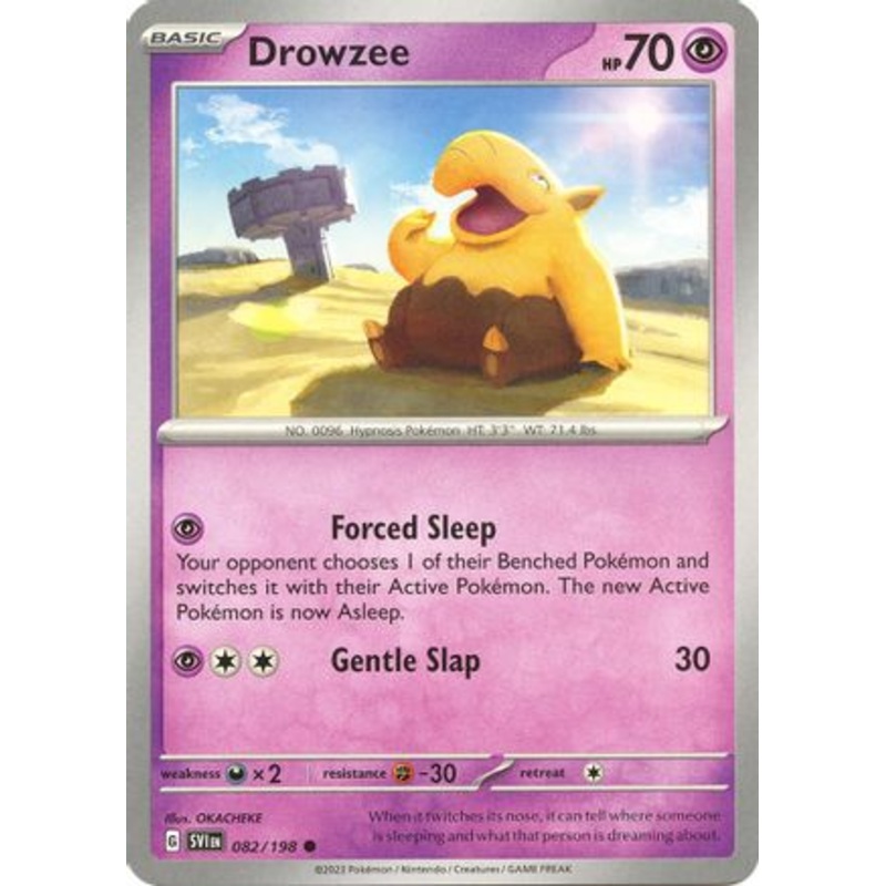 Drowzee 082/198  - Reverse Holofoil SV01 Scarlet & Violet Base Set - Common