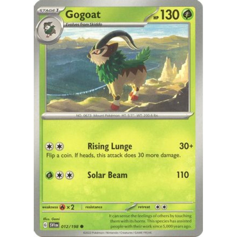 Gogoat 012/198  - Reverse Holofoil SV01 Scarlet & Violet Base Set - Common
