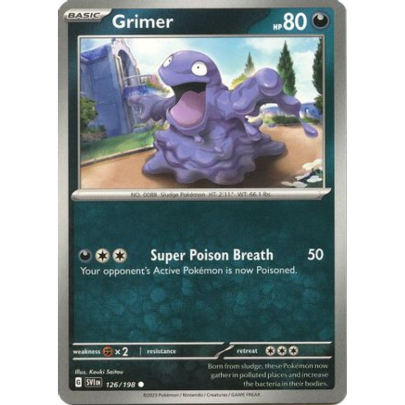 Grimer 126/198  SV01 Scarlet & Violet Base Set - Common