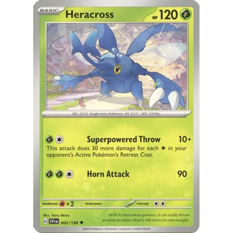 Heracross 002/198  SV01 Scarlet & Violet Base Set - Uncommon