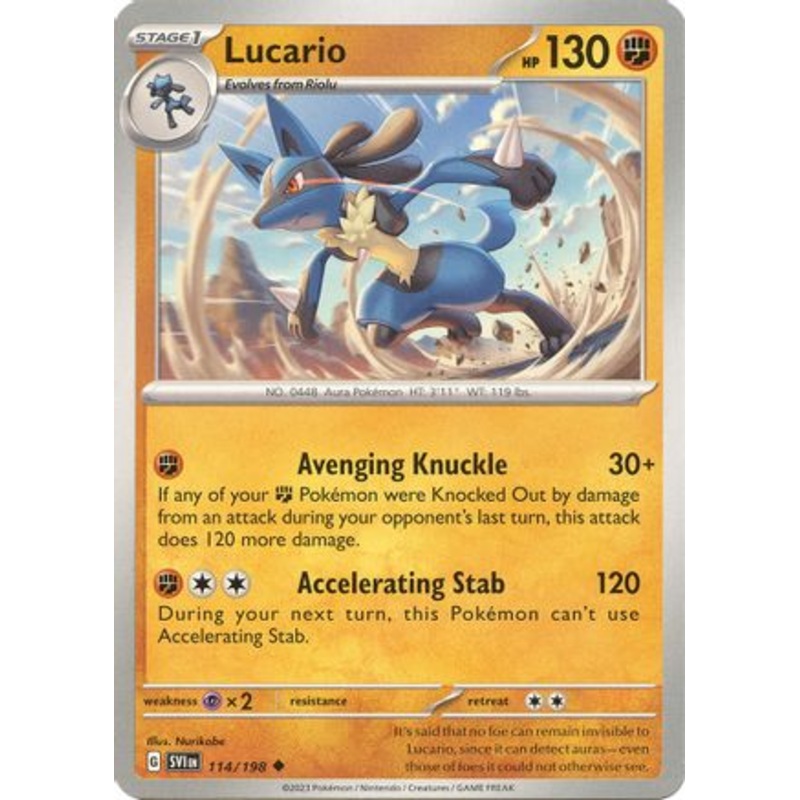 Lucario 114/198  SV01 Scarlet & Violet Base Set - Uncommon