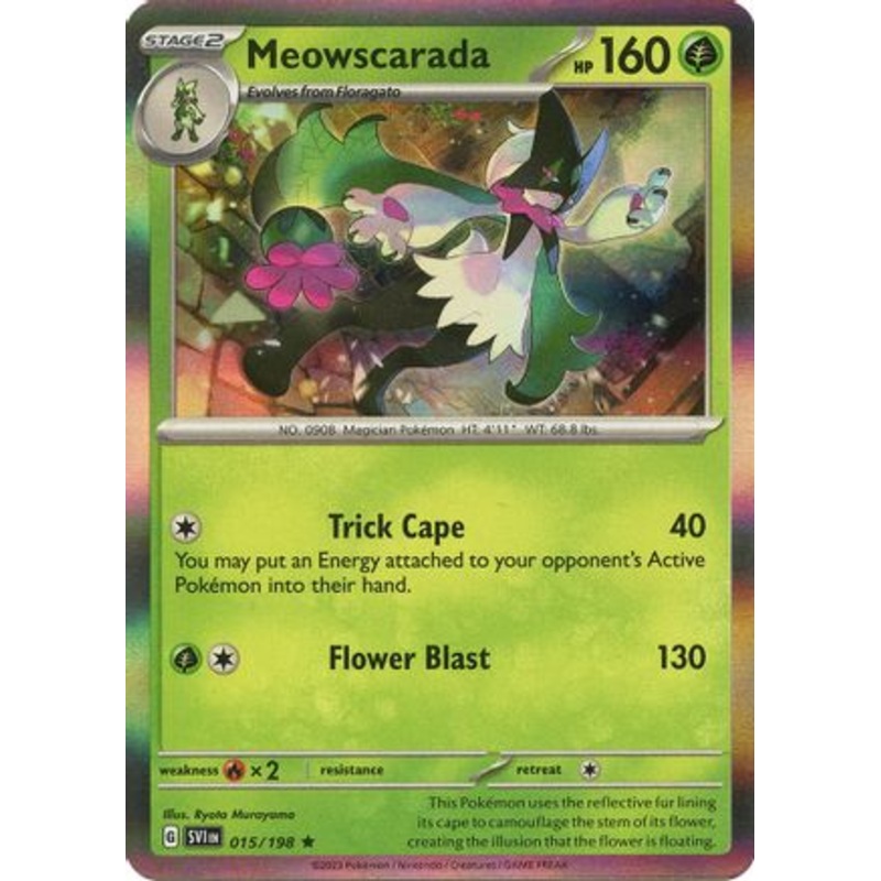 Meowscarada 015/198  - Holofoil SV01 Scarlet & Violet Base Set - Rare