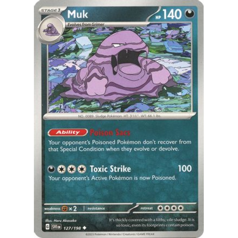 Muk 127/198  - Reverse Holofoil SV01 Scarlet & Violet Base Set - Uncommon