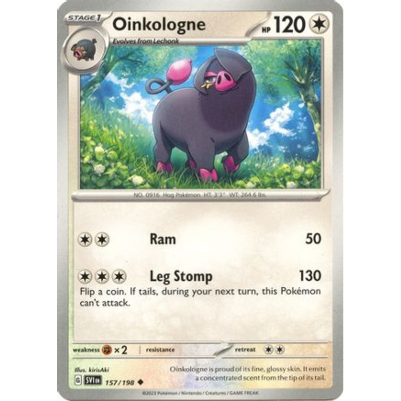 Oinkologne 157/198  - Reverse Holofoil SV01 Scarlet & Violet Base Set - Uncommon