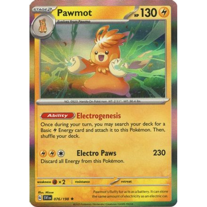 Pawmot 076/198  - Holofoil SV01 Scarlet & Violet Base Set - Rare