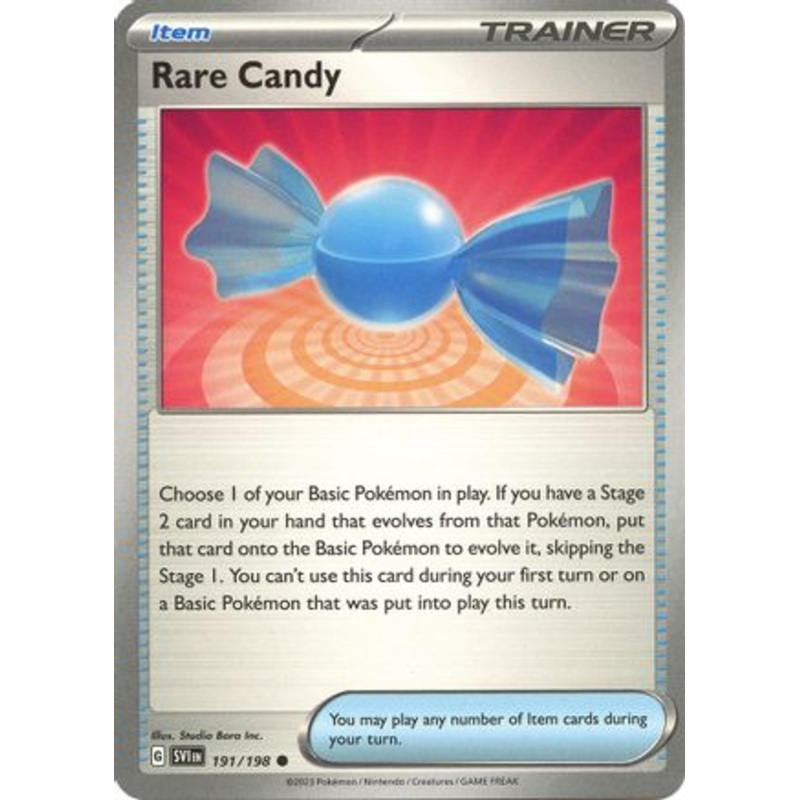 Rare Candy 191/198  - Reverse Holofoil SV01 Scarlet & Violet Base Set - Common