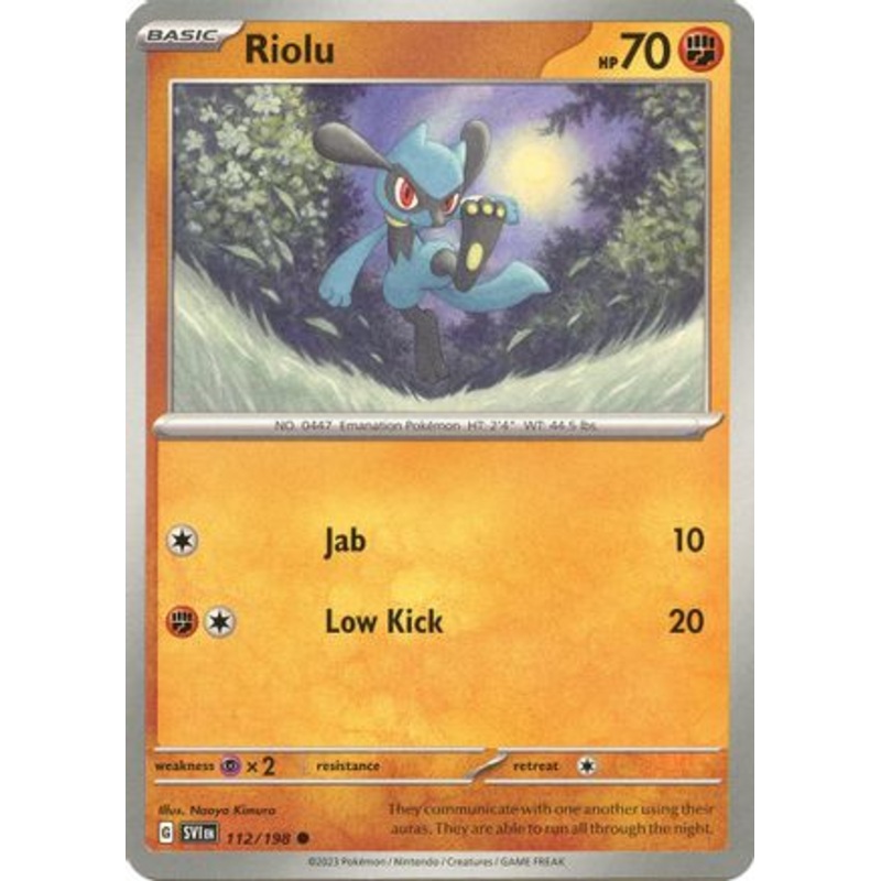 Riolu 112/198  - Reverse Holofoil SV01 Scarlet & Violet Base Set - Common