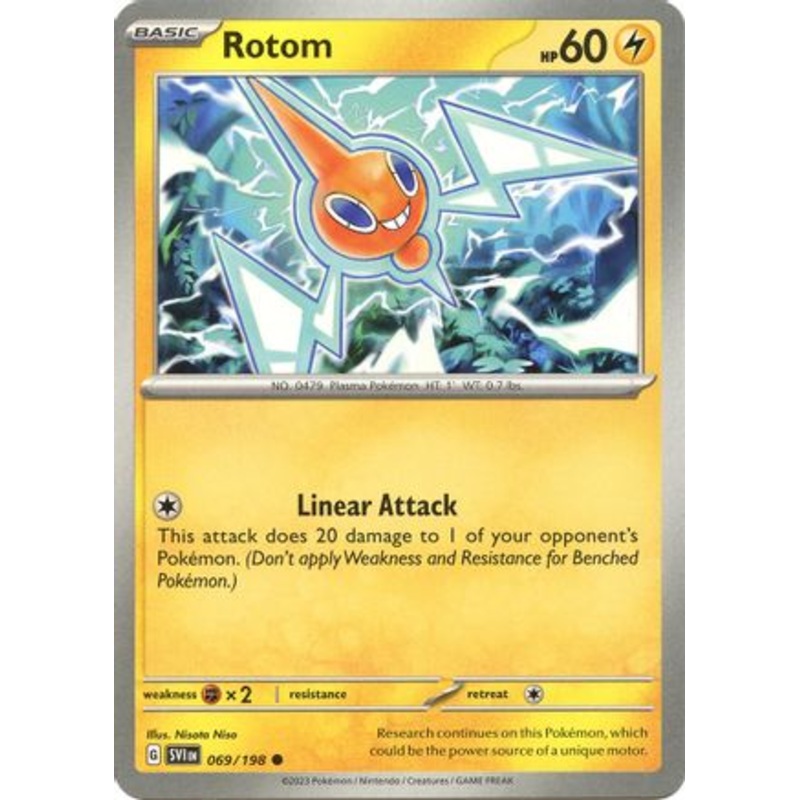Rotom 069/198  - Reverse Holofoil SV01 Scarlet & Violet Base Set - Common