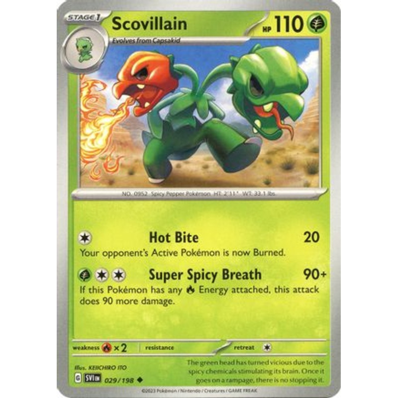 Scovillain 029/198  - Reverse Holofoil SV01 Scarlet & Violet Base Set - Uncommon